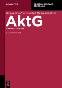 Vorderes Coverbild Aktiengesetz / §§ 92 - 94