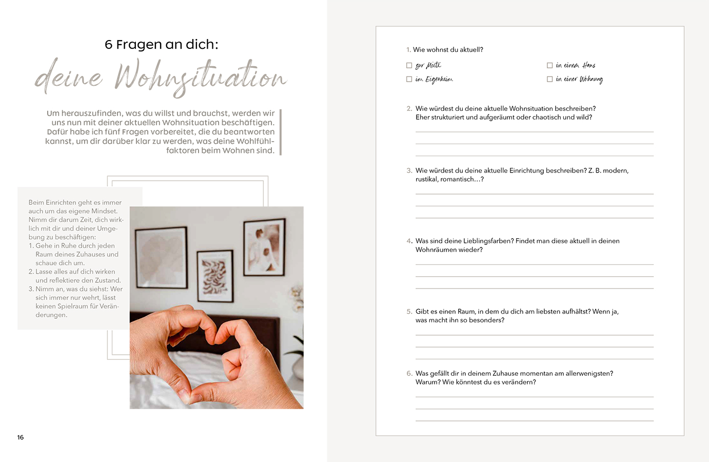 Beispielinhalt (Bild) Beautify Your Home. Das Deko-Workbook von @ein.richtungs.stil