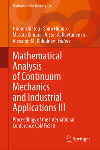 Vorderes Coverbild Mathematical Analysis of Continuum Mechanics and Industrial Applications III