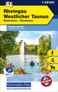 Vorderes Coverbild Kümmerly+Frey Outdoorkarte Deutschland 51 Rheingau, Westlicher Taunus 1:35.000