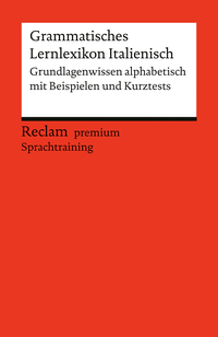 Vorderes Coverbild Grammatisches Lernlexikon Italienisch