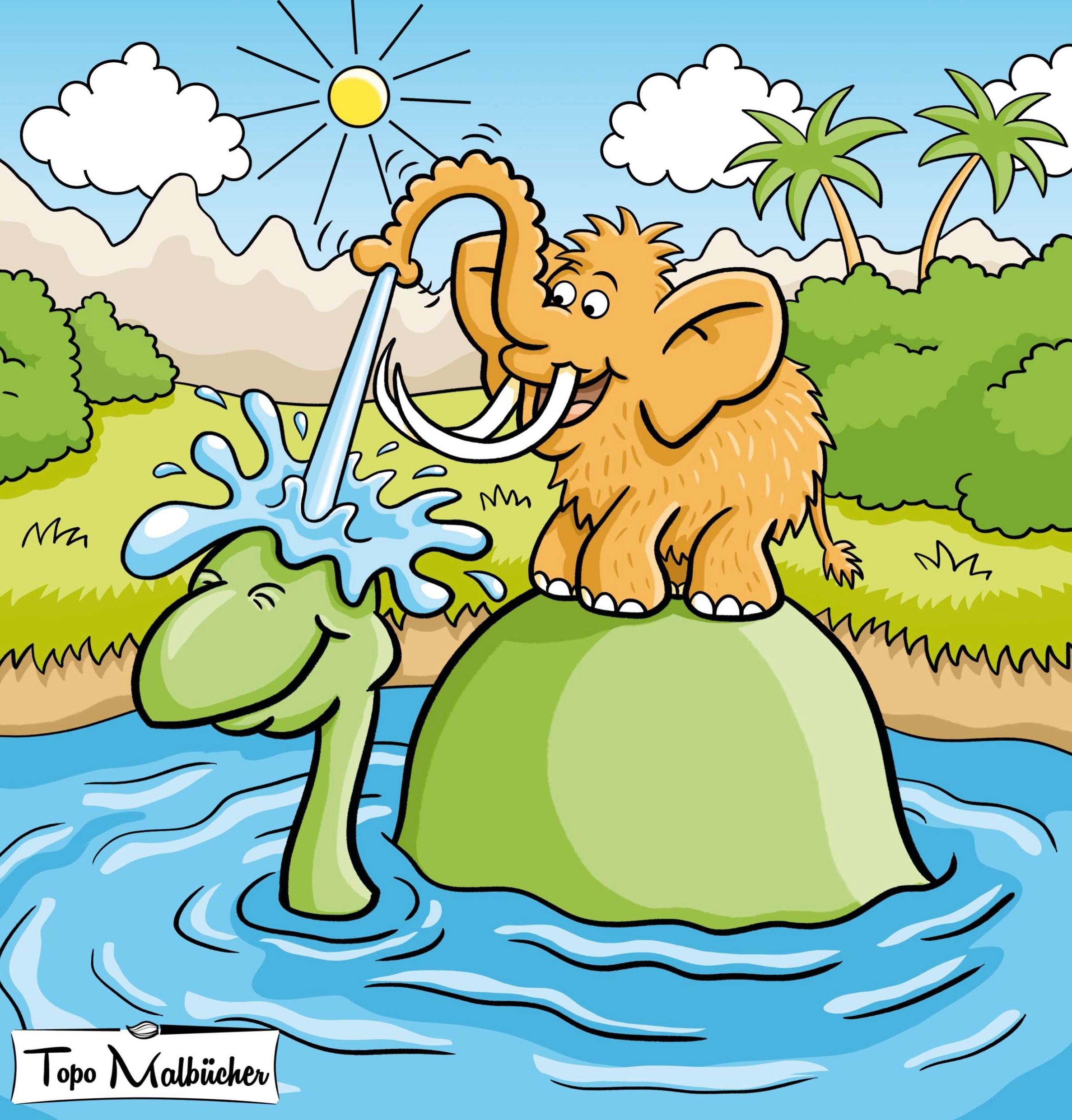 Rückseitencover Dinosaurier Malbuch