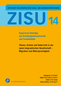 Vorderes Coverbild ZISU 14, 2025 - Zeitschrift für interpretative Schul- und Unterrichtsforschung