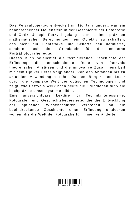 Rückseitencover Licht und Schärfe neu definiert: Das Petzvalobjektiv