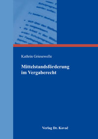 Vorderes Coverbild Mittelstandsförderung im Vergaberecht