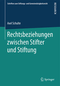 Vorderes Coverbild Rechtsbeziehungen zwischen Stifter und Stiftung