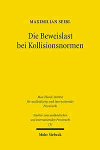 Vorderes Coverbild Die Beweislast bei Kollisionsnormen