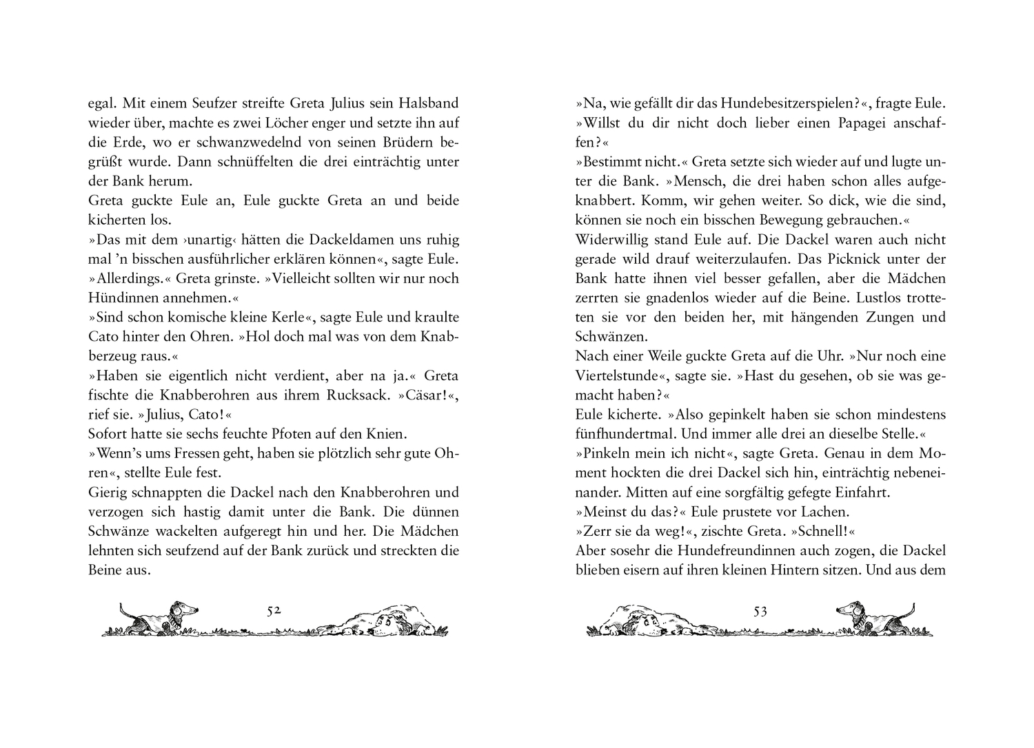 Beispielinhalt (Bild) Greta und Eule, Hundesitter