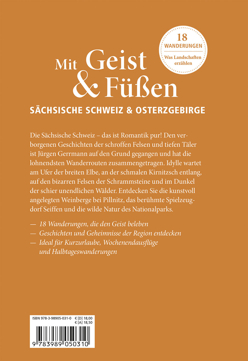 Rückseitencover Mit Geist & Füßen Sächsische Schweiz