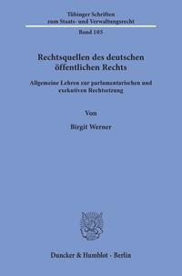 Vorderes Coverbild Rechtsquellen des deutschen öffentlichen Rechts.