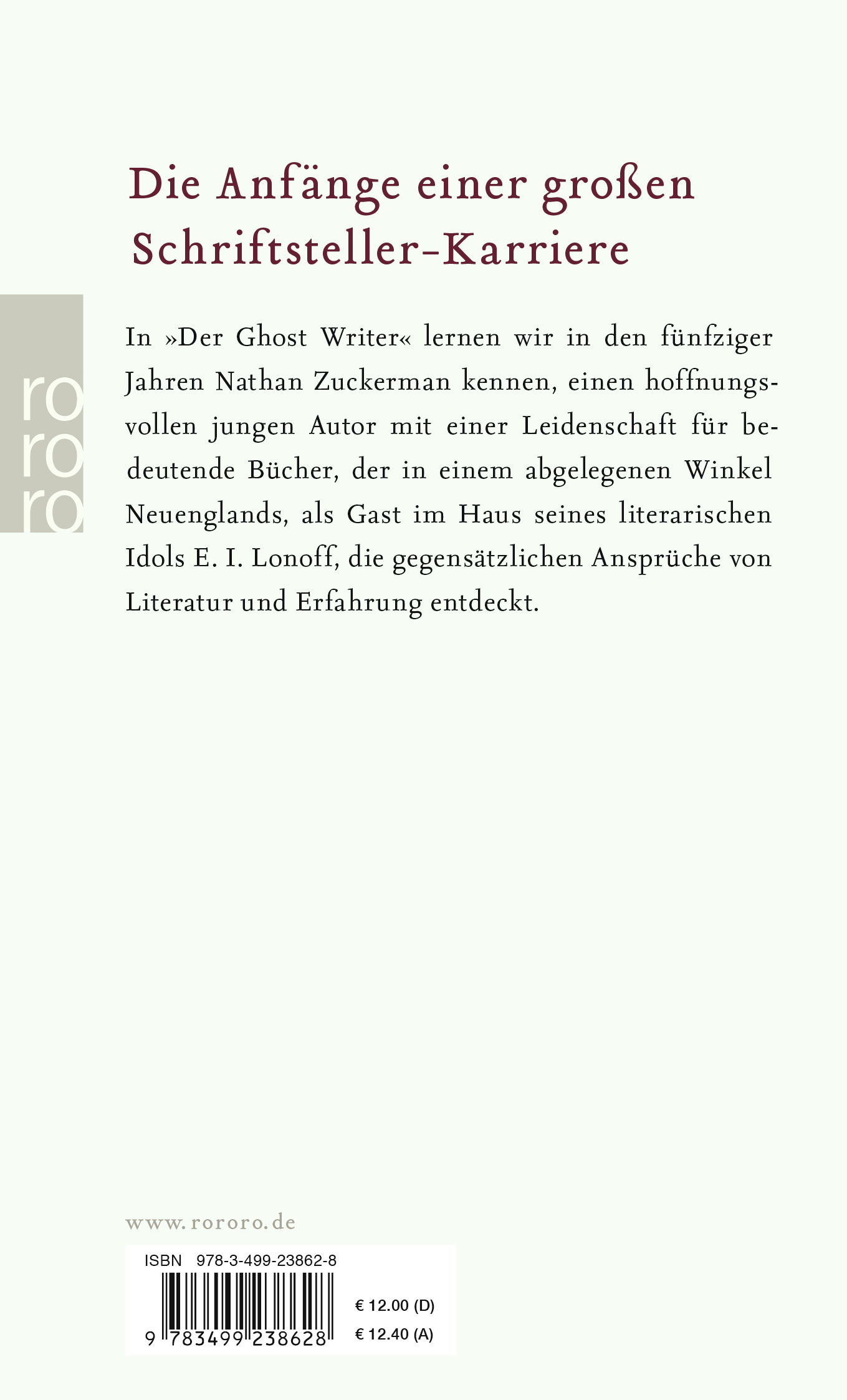 Rückseitencover Der Ghost Writer