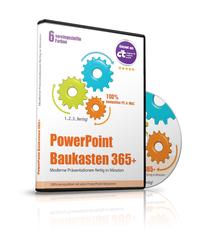 Vorderes Coverbild PowerPoint Baukasten 365+ (2023) - Präsentationen fertig in Minuten