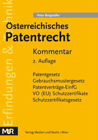 Vorderes Coverbild Österreichisches Patentrecht