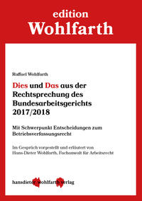 Vorderes Coverbild Dies und Das aus der Rechtsprechung des Bundesarbeitsgerichts 2017/2018