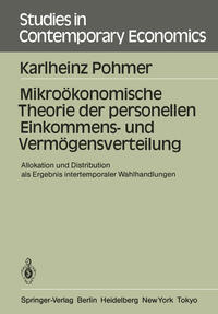 Vorderes Coverbild Mikroökonomische Theorie der personellen Einkommens- und Vermögensverteilung