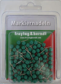 Vorderes Coverbild Markiernadeln, Grün