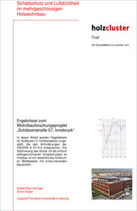 Vorderes Coverbild Schallschutz und Luftdichtheit im mehrgeschossigen Holzwohnbau