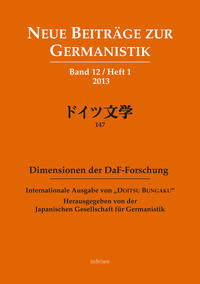 Vorderes Coverbild Neue Beiträge zur Germanistik, Band 12 / Heft 1