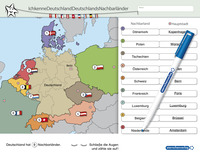 Vorderes Coverbild Ich kenne Deutschland - Deutschlands Nachbarländer - Lerntafel mit Stift