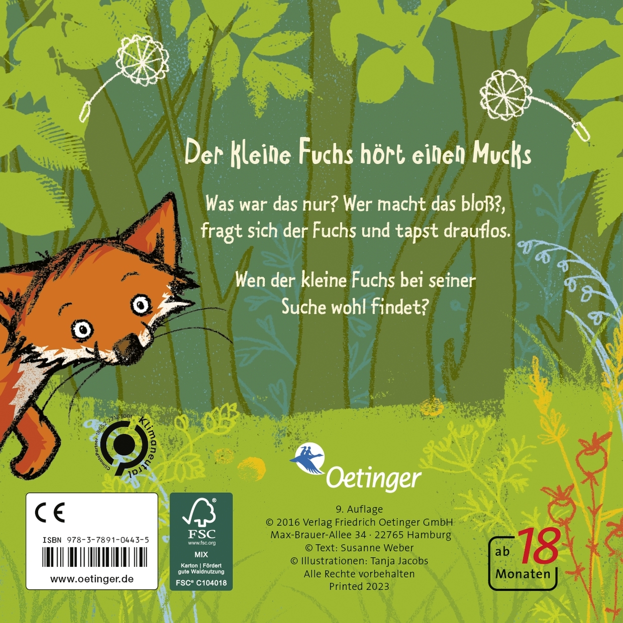 Rückseitencover Der kleine Fuchs hört einen Mucks