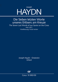Vorderes Coverbild Die Sieben letzten Worte unseres Erlösers am Kreuze (Vokalfassung) (Klavierauszug)