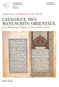 Vorderes Coverbild Catalogue des manuscrits orientaux