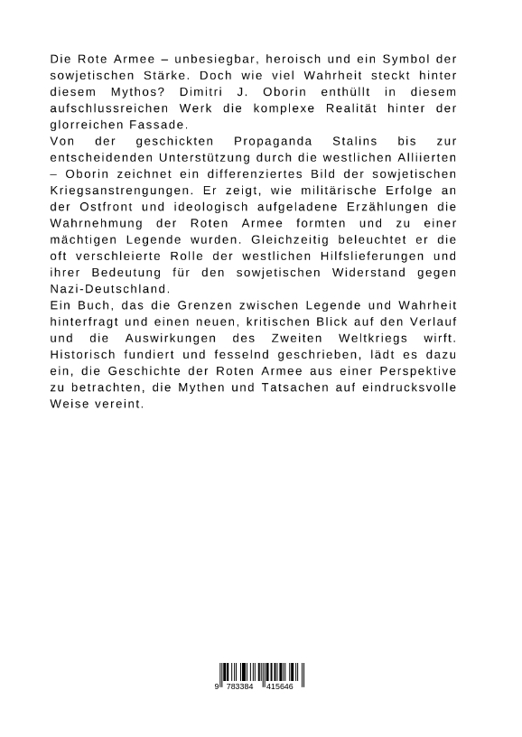 Rückseitencover Der große Vaterländische Mythos