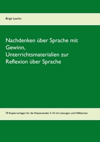 Vorderes Coverbild Nachdenken über Sprache mit Gewinn