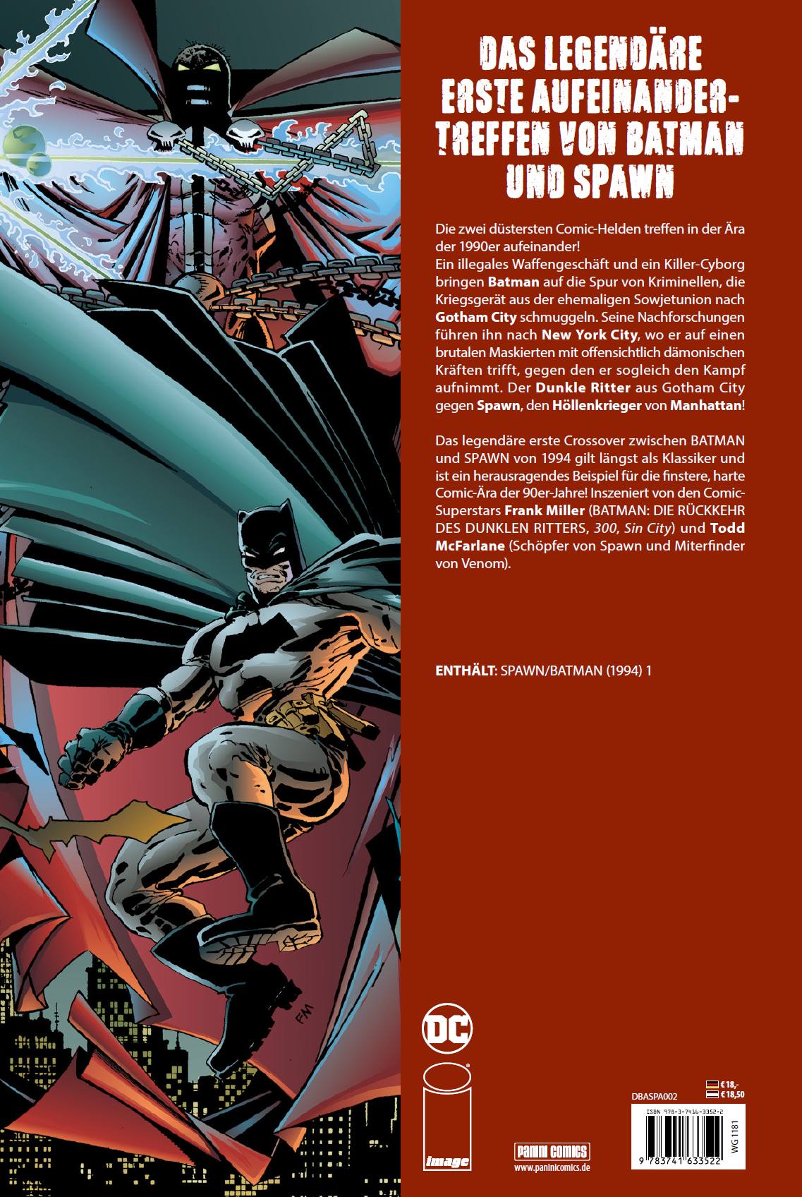 Rückseitencover Batman/Spawn: Nacht über Manhattan