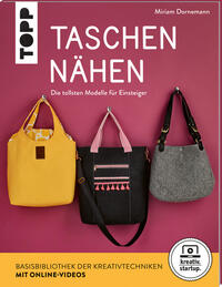 Vorderes Coverbild Taschen nähen (kreativ.startup.)