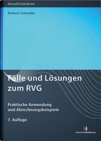 Vorderes Coverbild Fälle und Lösungen zum RVG