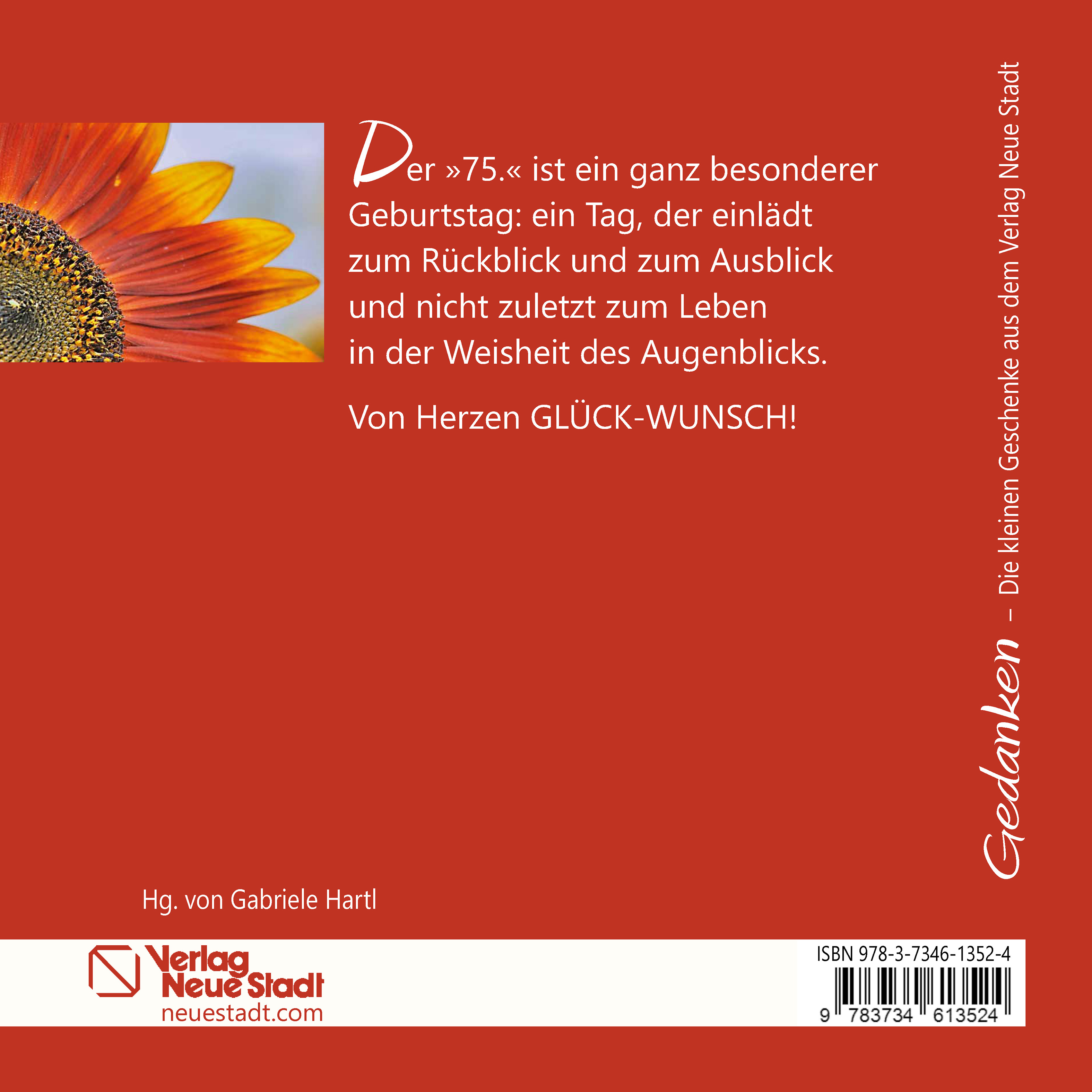 Rückseitencover Glück-Wunsch zum 75.
