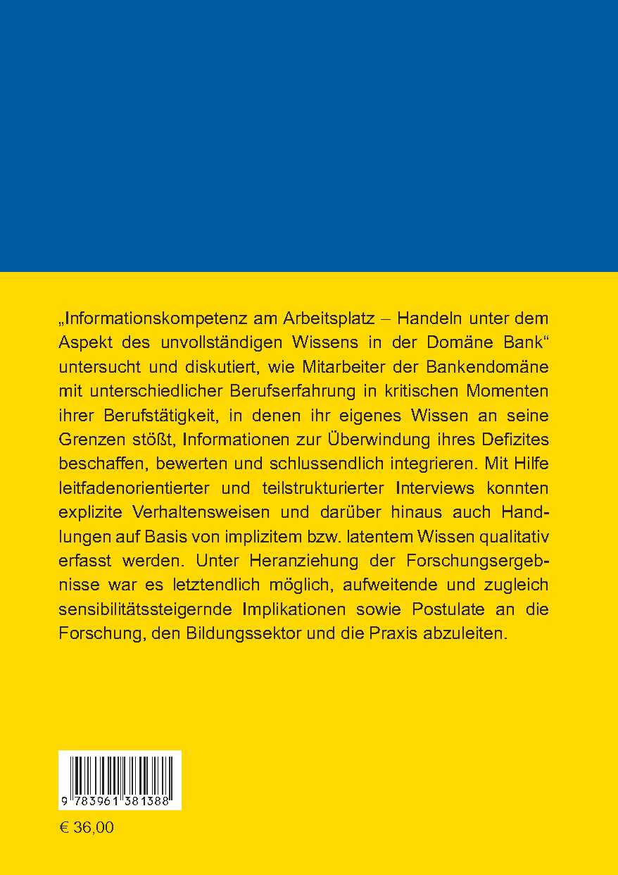 Rückseitencover Informationskompetenz am Arbeitsplatz