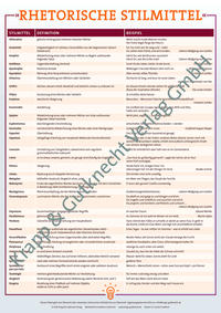 Vorderes Coverbild Stilmittel – Plakat DIN A1