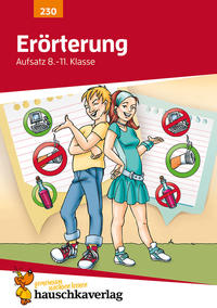 Vorderes Coverbild Erörterung. Aufsatz 8.-11. Klasse, A5-Heft