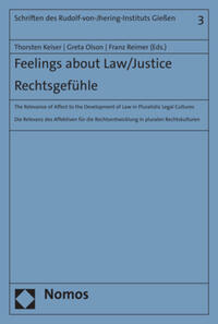 Vorderes Coverbild Feelings about Law/Justice. Rechtsgefühle
