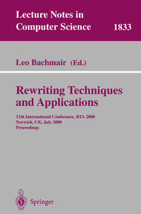 Vorderes Coverbild Rewriting Techniques and Applications