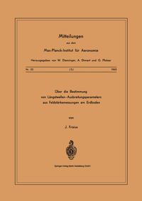 Vorderes Coverbild Über die Bestimmung von Längstwellen-Ausbreitungsparametern aus Feldstärkemessungen am Erdboden