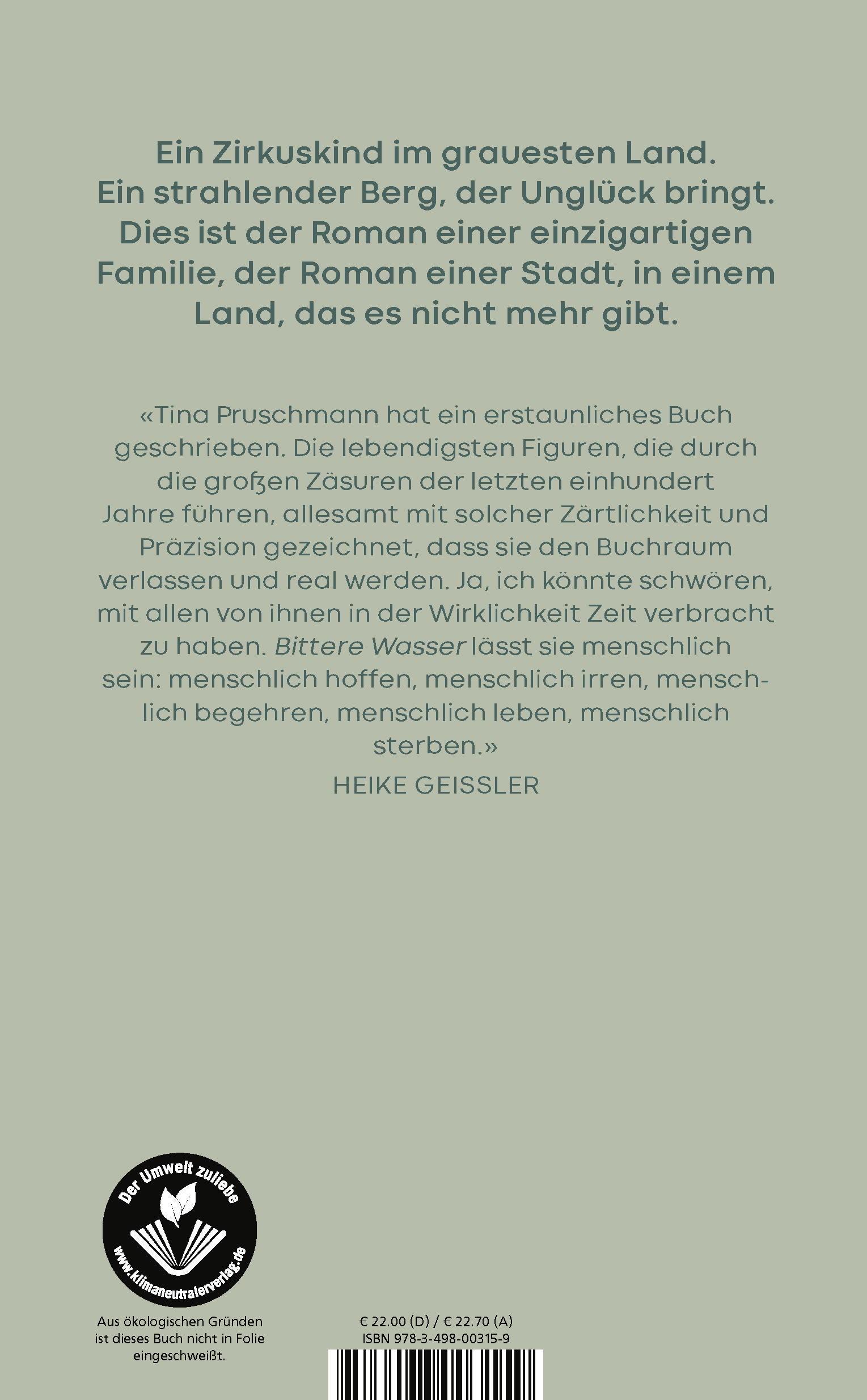Rückseitencover Bittere Wasser