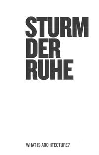 Vorderes Coverbild Sturm der Ruhe