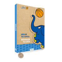 Vorderes Coverbild Trötsch Die Maus Notizbuch mit Klappe Elefant