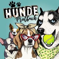 Vorderes Coverbild Hunde Malbuch für Erwachsene