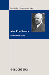 Vorderes Coverbild Max Friedlaender