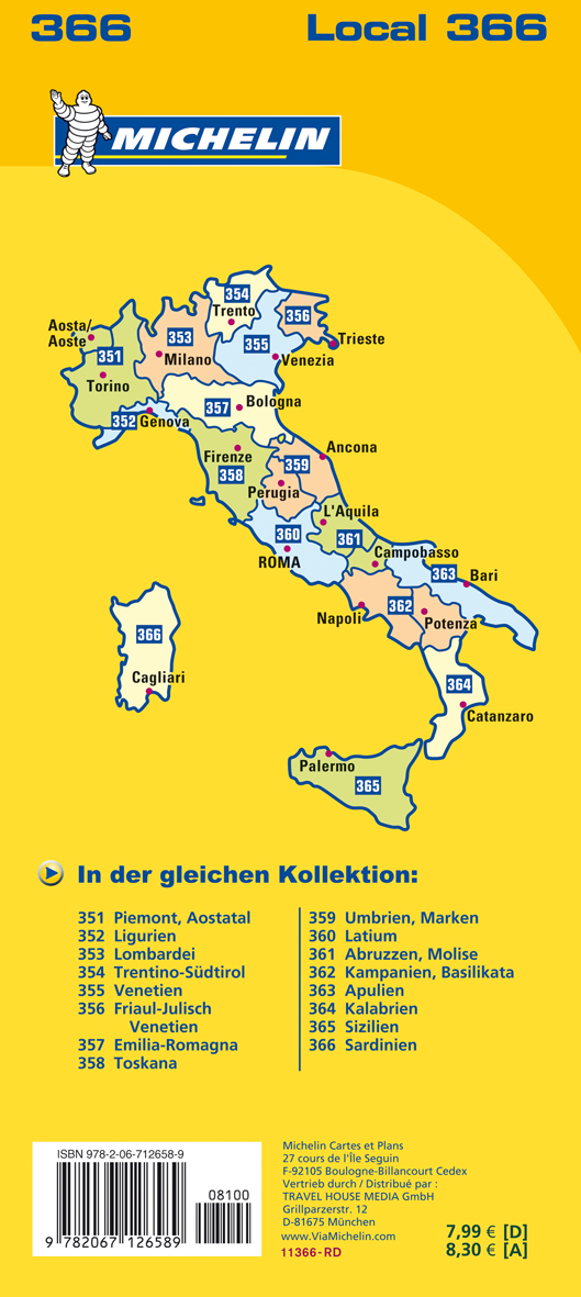 Rückseitencover Michelin Sardinien