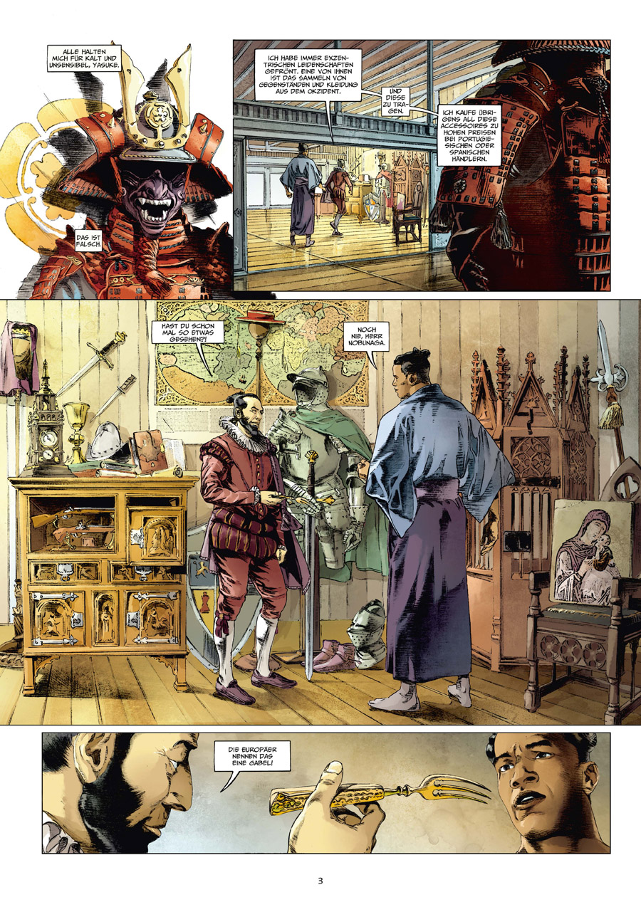 Beispielinhalt (Bild) Kurusan – der schwarze Samurai. Band 2