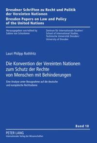Vorderes Coverbild Die Konvention der Vereinten Nationen zum Schutz der Rechte von Menschen mit Behinderungen