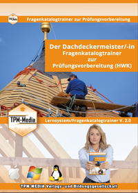 Vorderes Coverbild Dachdeckermeister (m/w/d) -Windows- Lerntrainer mit über 3600 Lernfragen