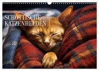 Vorderes Coverbild Schottische Katzenhelden (Wandkalender 2025 DIN A3 quer), CALVENDO Monatskalender