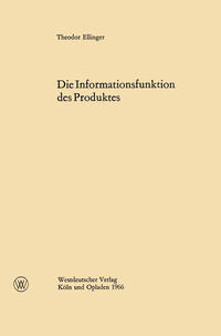 Vorderes Coverbild Die Informationsfunktion des Produktes