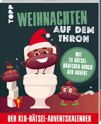Vorderes Coverbild Weihnachten auf dem Thron: Der Klo-Rätsel-Adventskalender. Mit 24 Rätselhäufchen durch den Advent